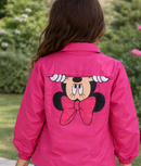 Vestido Chamise Infantil Minnie Manga Longa Estampa nas Costas 10 e 14