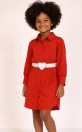 Cinto Infantil Feminino Coração Glitter Ajustável Moda Menina Cores Variadas