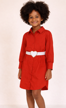 Vestido Chamise Infantil Minnie Manga Longa Estampa nas Costas 10 e 14