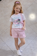 Conjunto Infantil Minnie Esportiva Short Saia e Blusa